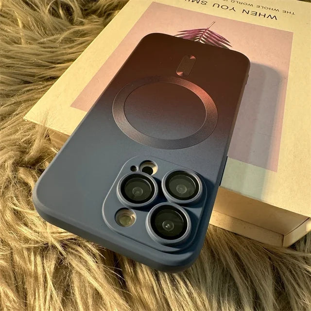 Gradient Magnetic Lens Cover iPhone Case