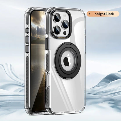 360° Rotating Stand HD Transparent Phone Case