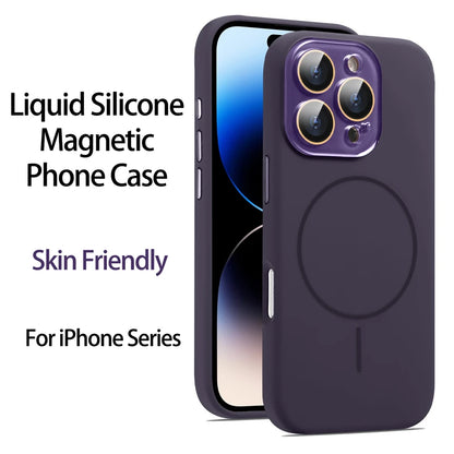 Liquid Silicone Magnetic Crystal Lens Phone Case