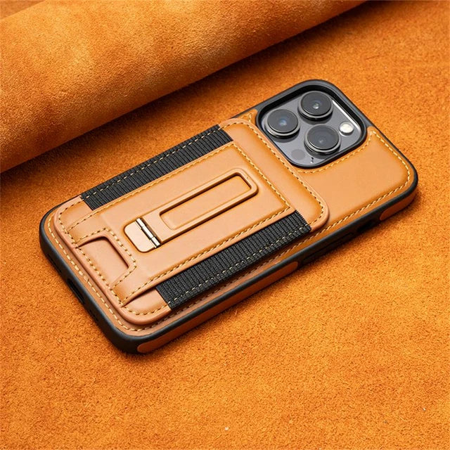 WalletStand Magnetic Leather Phone Case