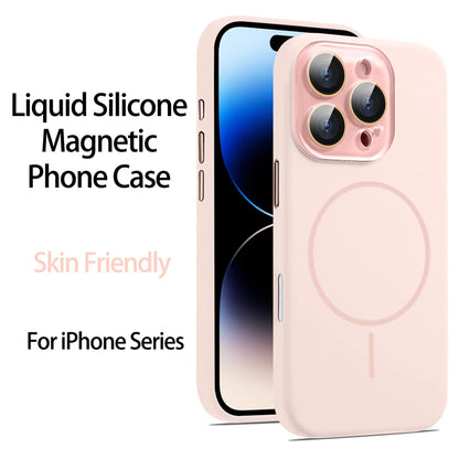 Liquid Silicone Magnetic Crystal Lens Phone Case
