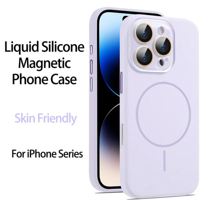 Liquid Silicone Magnetic Crystal Lens Phone Case