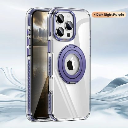 360° Rotating Stand HD Transparent Phone Case