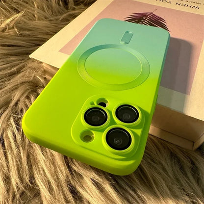 Gradient Magnetic Lens Cover iPhone Case