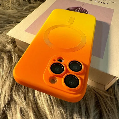 Gradient Magnetic Lens Cover iPhone Case