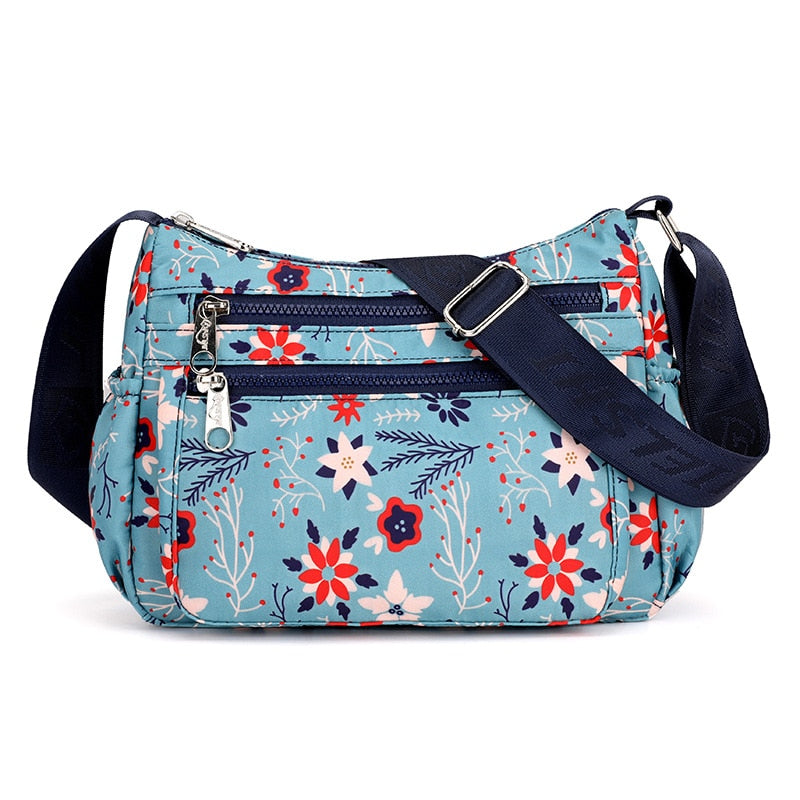 Floral Multi-Pocket Crossbody Purse Bags