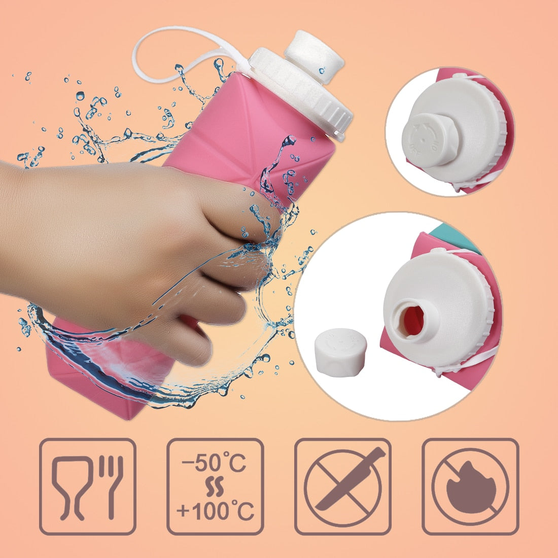 600ml Collapsible Water Bottle