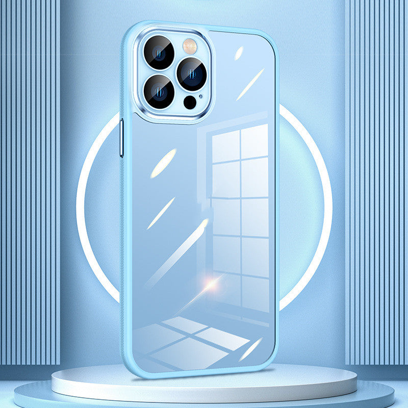 Transparent Acrylic Silicone Armor iPhone Case Camera Cover