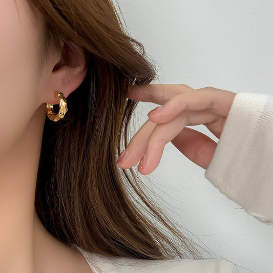 Metallic Buckle Earrings