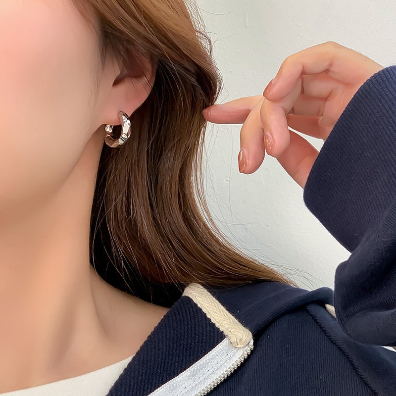 Metallic Buckle Earrings