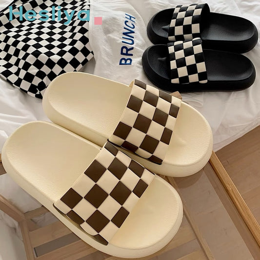 Women's Checkerboard Slippers