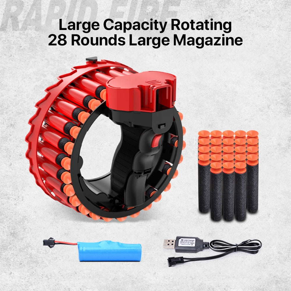 Hand Ring Revolver Rapid Fire Soft Bullet Toy