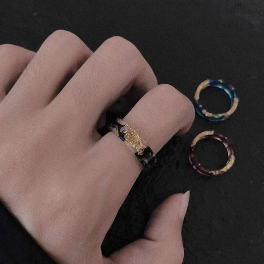 Resin Gold Foil Ring