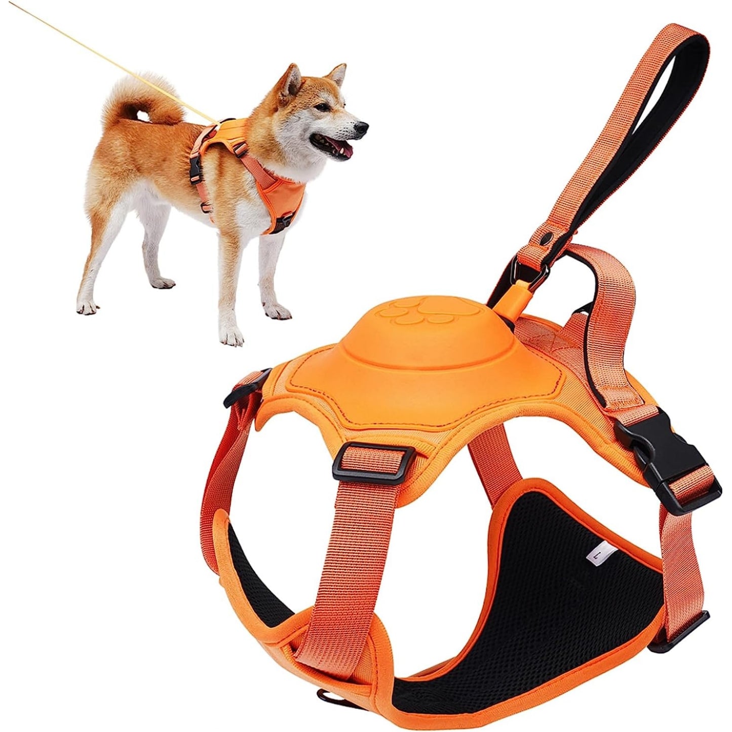 Dog Harness and Retractable Leash Set All-in-One