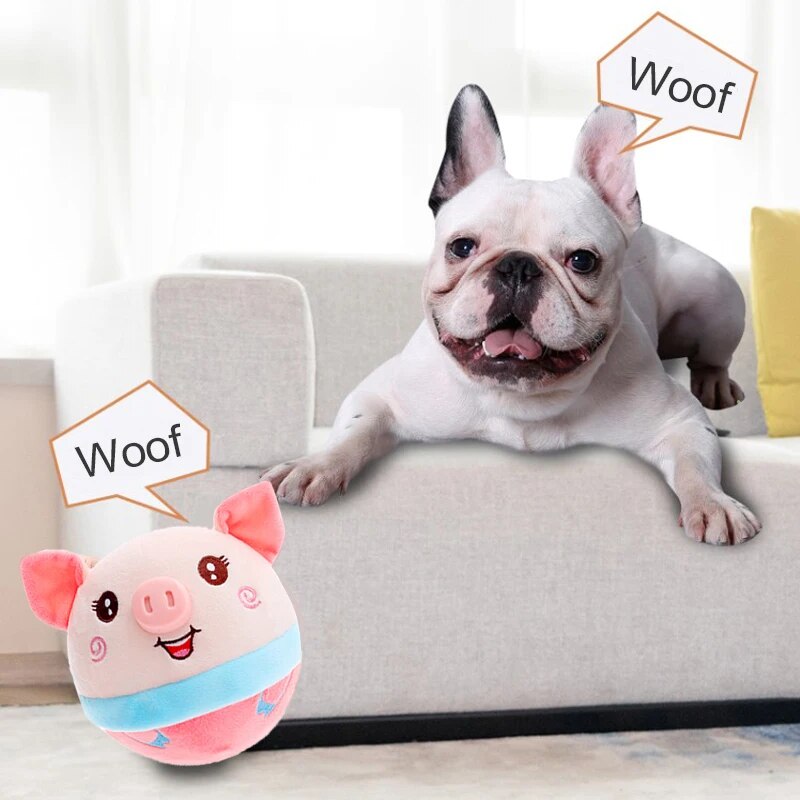 Active Moving Pet Plush Toy Moving Pig Toys for Dogs Auto Bounce