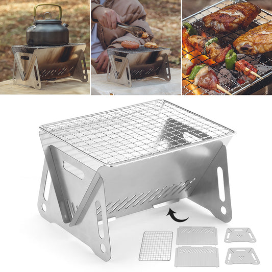 Folding Card Camping Grill