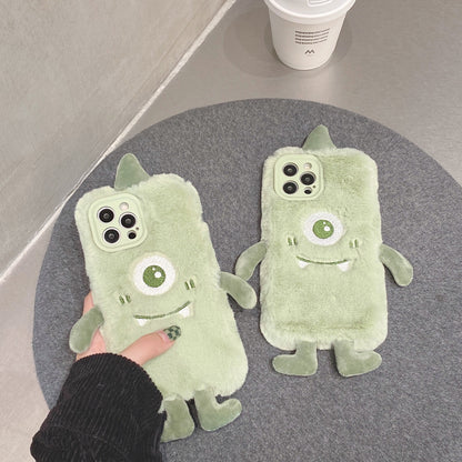 Fluffy Green Monster Phone Case