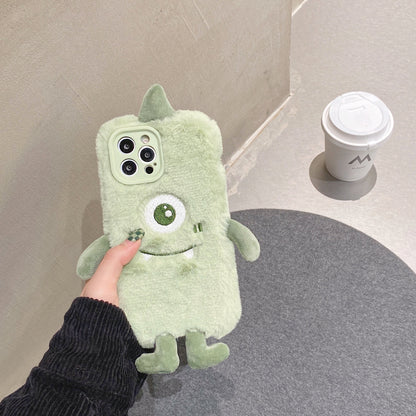 Fluffy Green Monster Phone Case