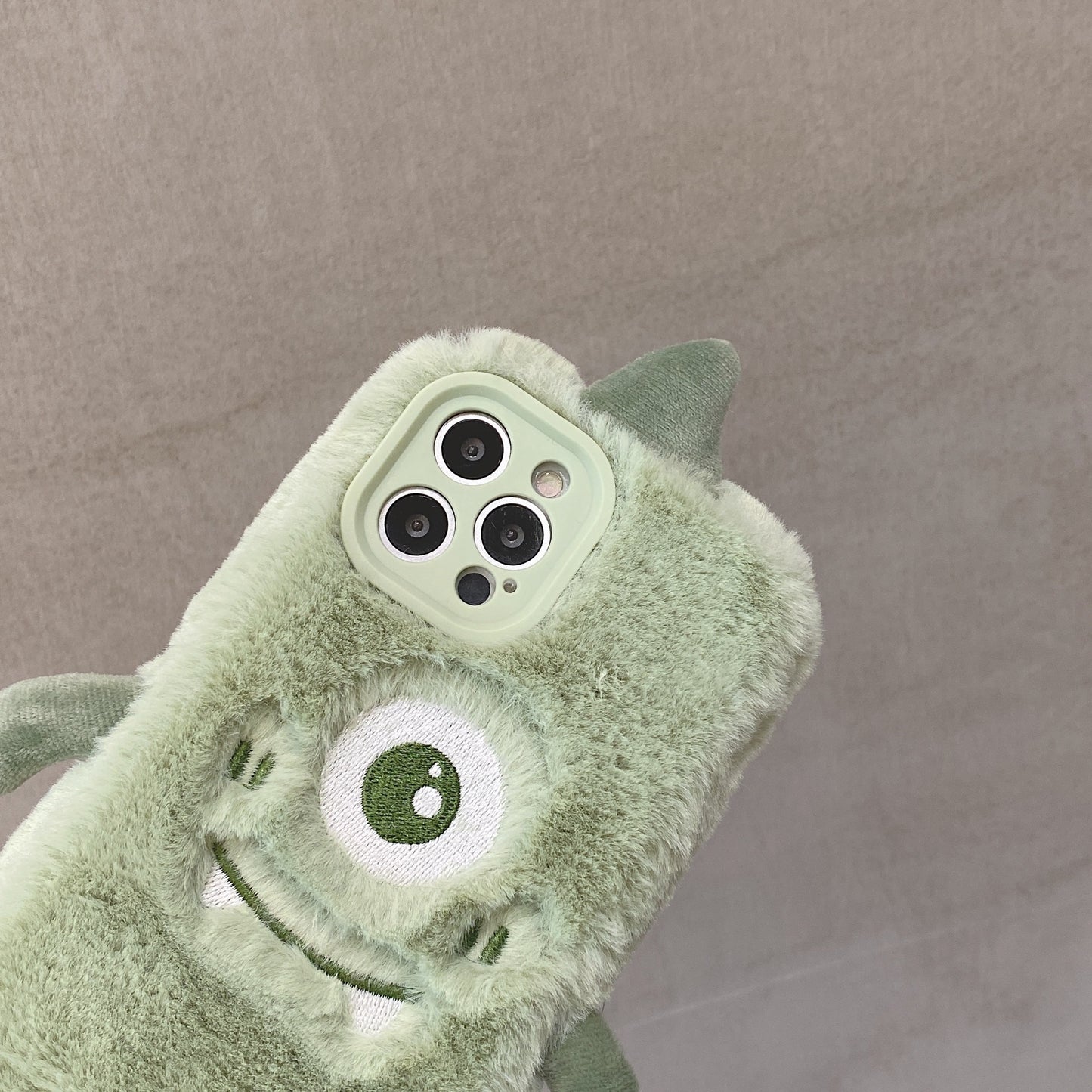 Fluffy Green Monster Phone Case