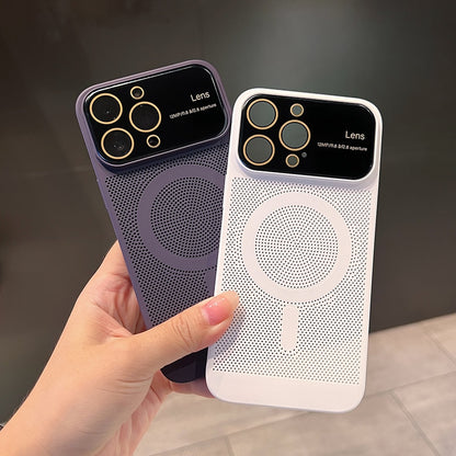 Breathable Magnetic PC Lens Cover iPhone Case