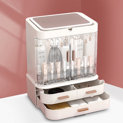 Makeup Organizer With LED Mirror