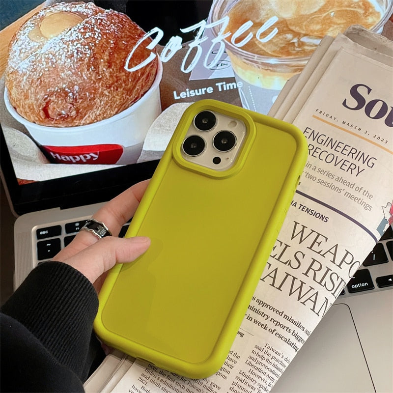 Matte Silicone Shockproof iPhone Case