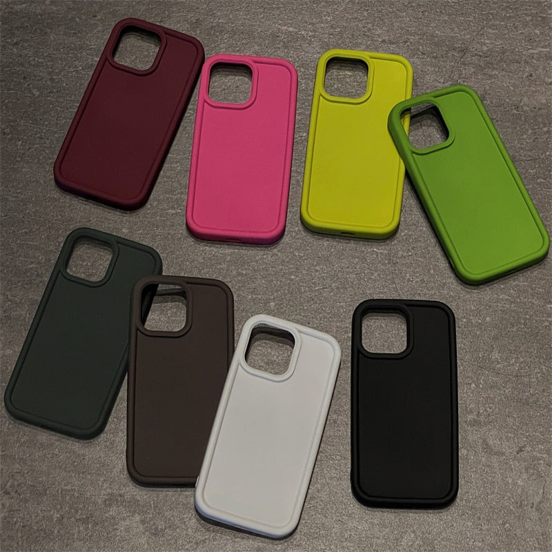 Matte Silicone Shockproof iPhone Case Zentric Store