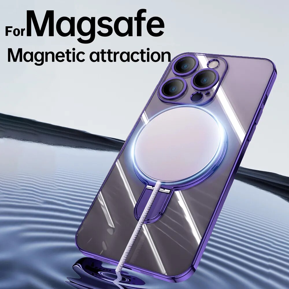 Electroplated Magnetic Kickstand Phone Case