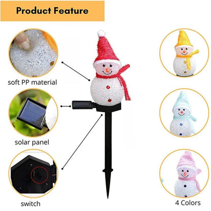 LED Snowman Solar Light Waterproof