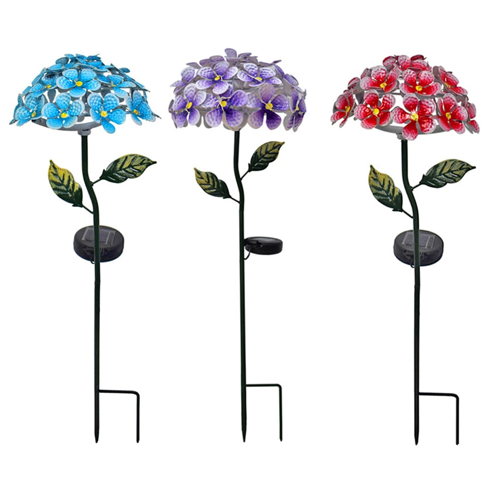 Hydrangea Flower Solar Garden Light