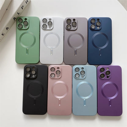 Liquid Silicone Magnetic iPhone Case Lens Protection