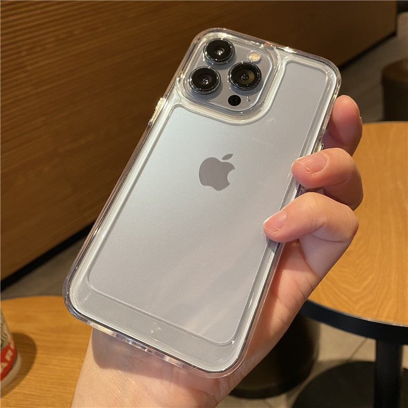 Transparent Shockproof Camera Protection iPhone Case