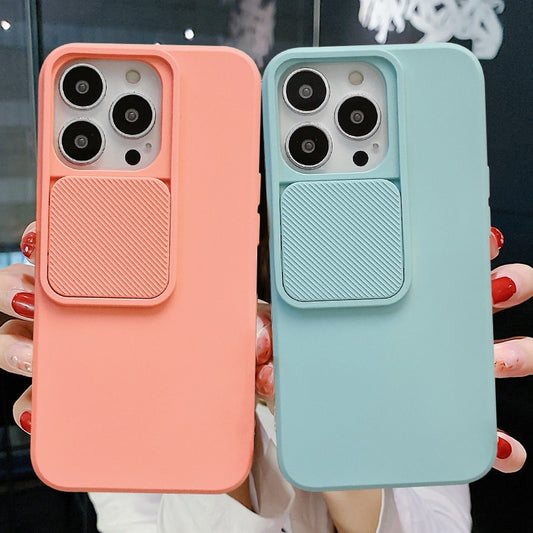 Matte Liquid Silicone Phone Case with Camera Protector