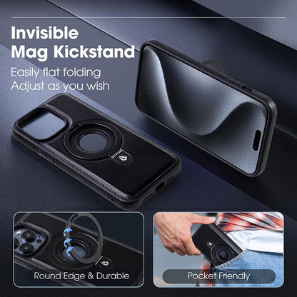 Leather Invisible MagicStand iPhone Case