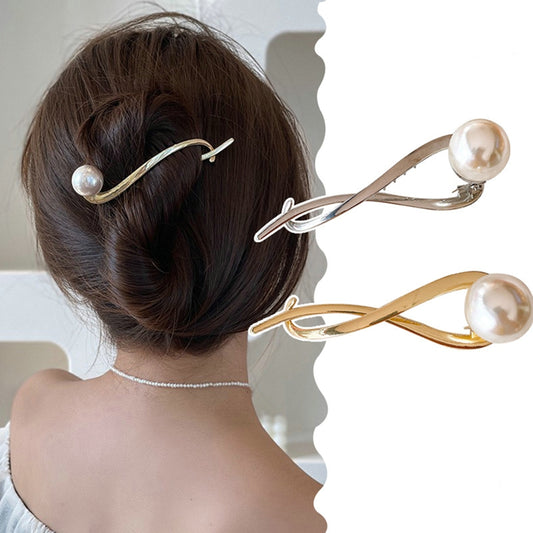 Pearl Curved Hair Clip