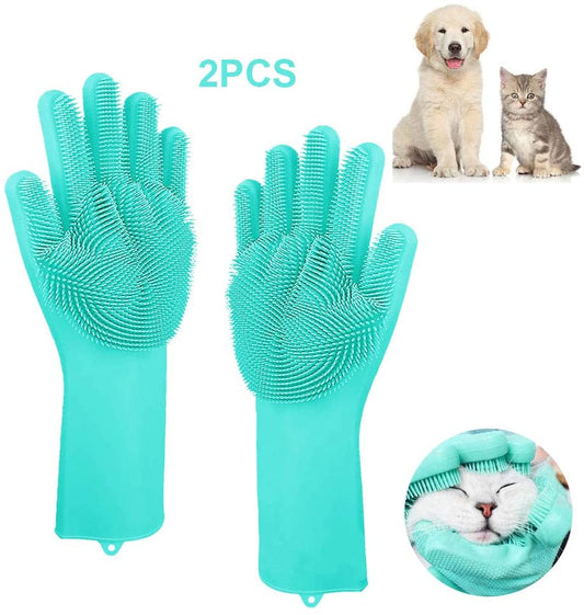 Magic Pet Grooming Silicone Gloves