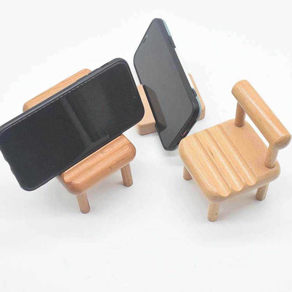 Wooden Chair Phone Holder