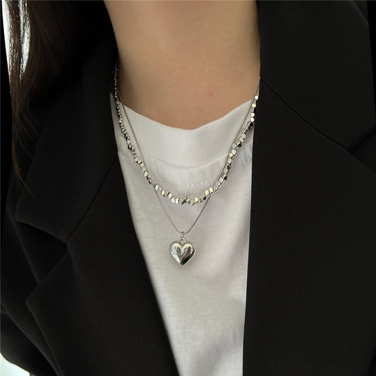 Layered Heart Necklace