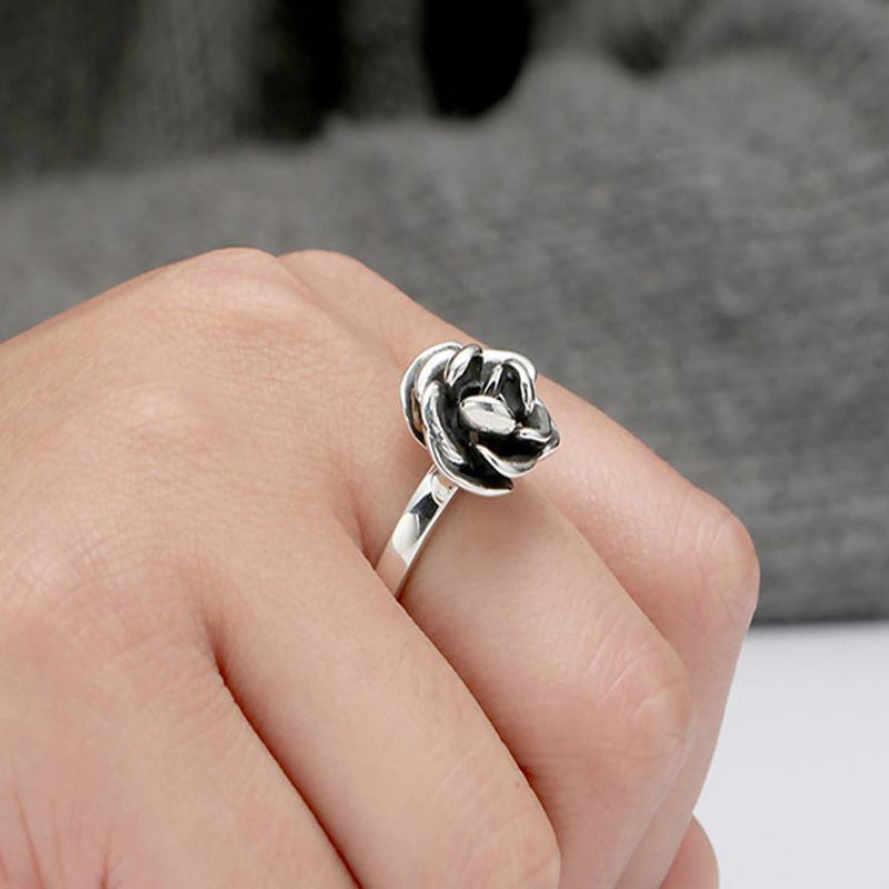 Rose Self-defense Ring Sterling Silver Adjustable – Zentric Store