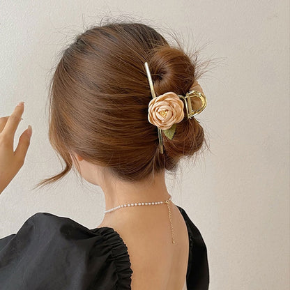 Temperament Champagne Rose Hair Clip