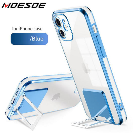 Transparent Plating Bracket Silicone Case