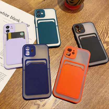 Shockproof Silicone Card Holder Phone Case