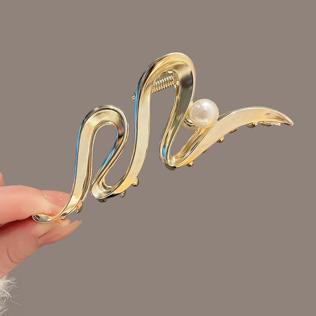 Women's Pearl Hair Clip Claw