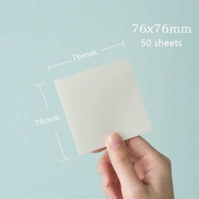 Waterproof Transparent 50 Sheets Sticky Notes