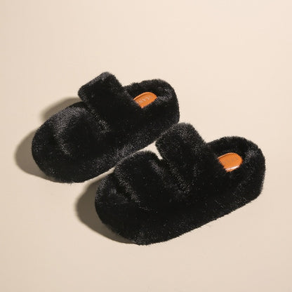 Platform Fluffy Slippers