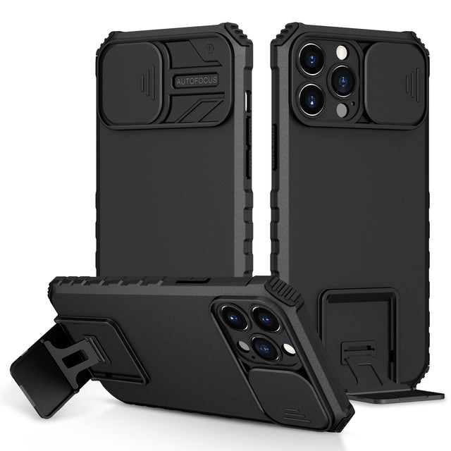 Protective iPhone Case Bracket with Lens Protector