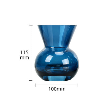 Blue Glass Vase and Candle Holder