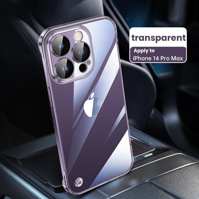 Transparent Hard PC Borderless iPhone Case Camera Cover