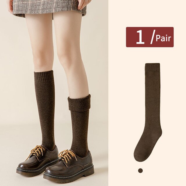 Women Warm Thick Long Cotton Socks