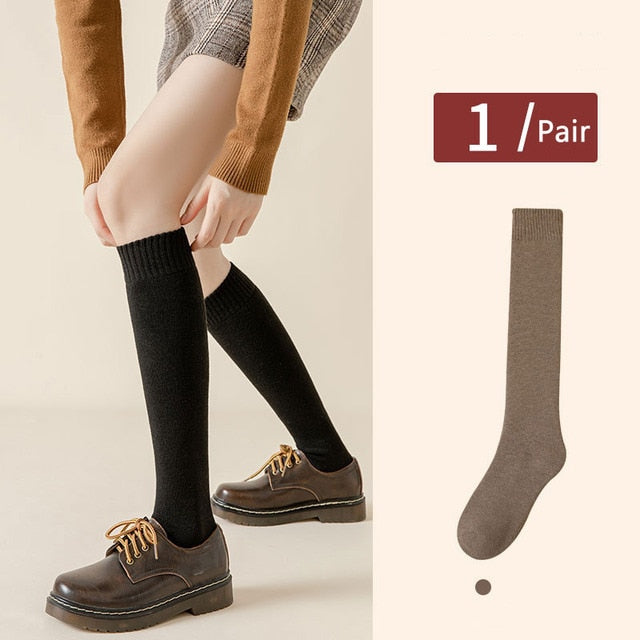 Women Warm Thick Long Cotton Socks